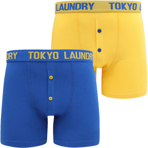 Wetherby 2 (2 Pack) Boxer Shorts Set In Nautical Blue / Maize Yellow - Tokyo Laundry