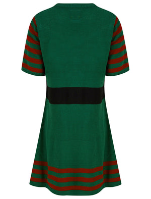Women's Elf Dress Novelty Knitted Christmas Jumper Skater Dress in Gre Tokyo Laundry Women's Elf Dress Novelty Knitted Christmas Jumper Skater Dress in Gre Tokyo Laundry