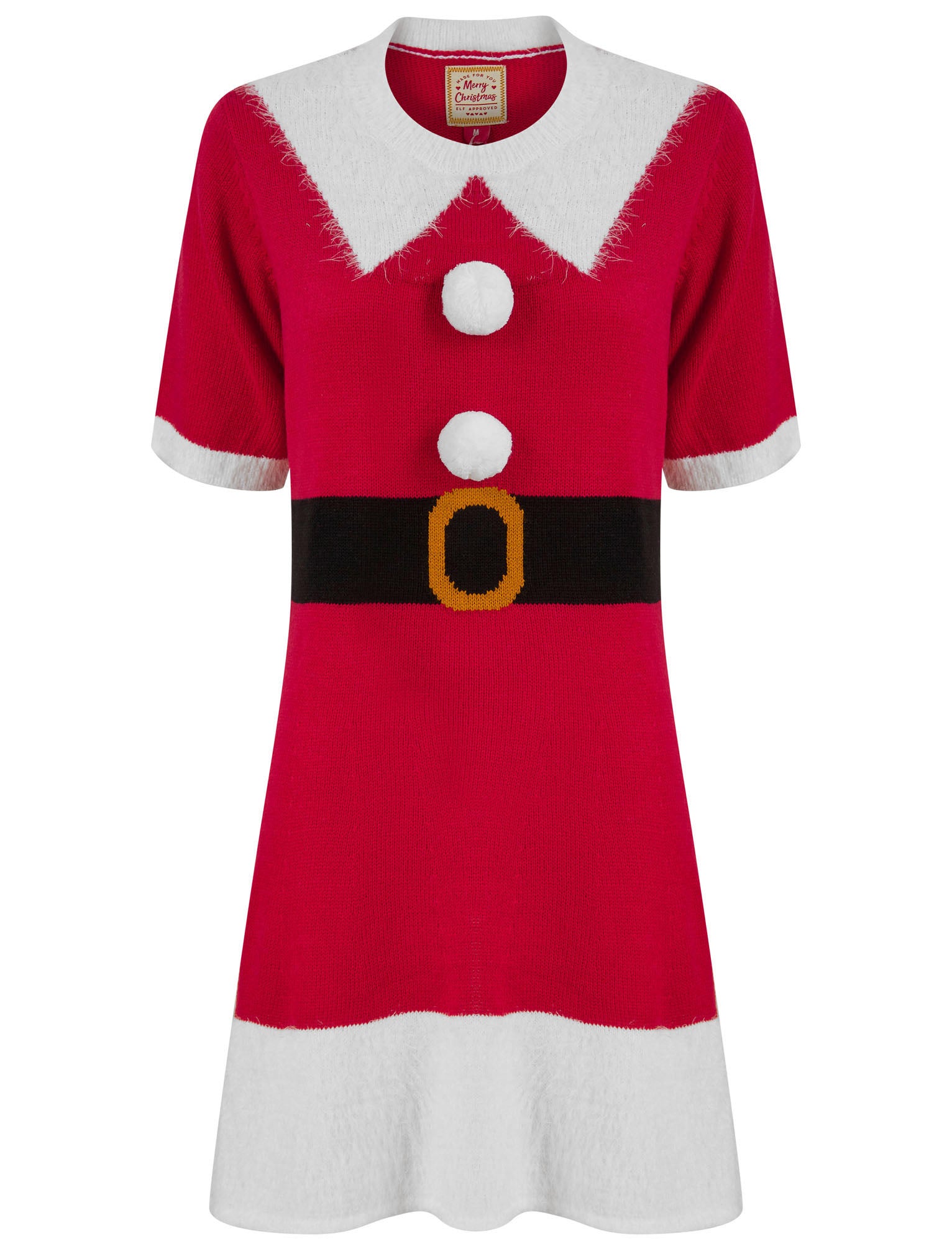 Women's Mrs Claus Dress Novelty Knitted Christmas Jumper Skater Dress Tokyo Laundry Women's Mrs Claus Dress Novelty Knitted Christmas Jumper Skater Dress Tokyo Laundry