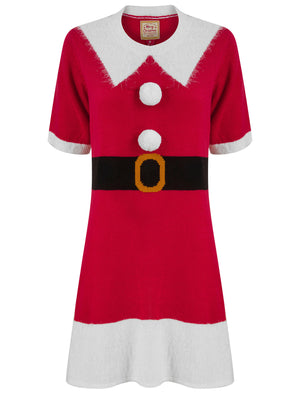 Women's Mrs Claus Dress Novelty Knitted Christmas Jumper Skater Dress Tokyo Laundry Women's Mrs Claus Dress Novelty Knitted Christmas Jumper Skater Dress Tokyo Laundry