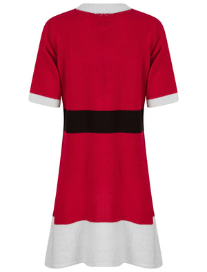 Women's Mrs Claus Dress Novelty Knitted Christmas Jumper Skater Dress Tokyo Laundry Women's Mrs Claus Dress Novelty Knitted Christmas Jumper Skater Dress Tokyo Laundry