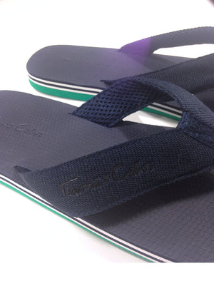 Mens Alister Cushioned Flip Flop Sandals in Navy