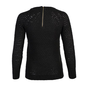 Amara Reya Bluebell Waffle Knit Jumper in black