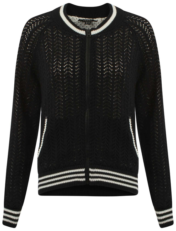 Amara Reya Valerie black knitted cardigan