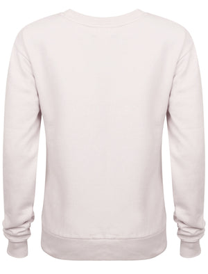 Arrow Cropped Sweatshirt with Lace Up Eyelets in White Asparagus - Amara Reya