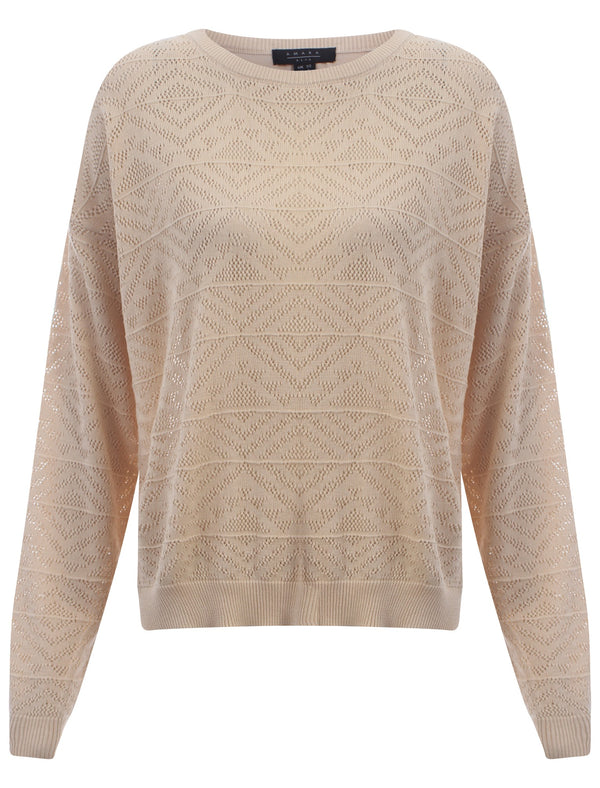 Amara Reya Cleo nude sheer back jumper