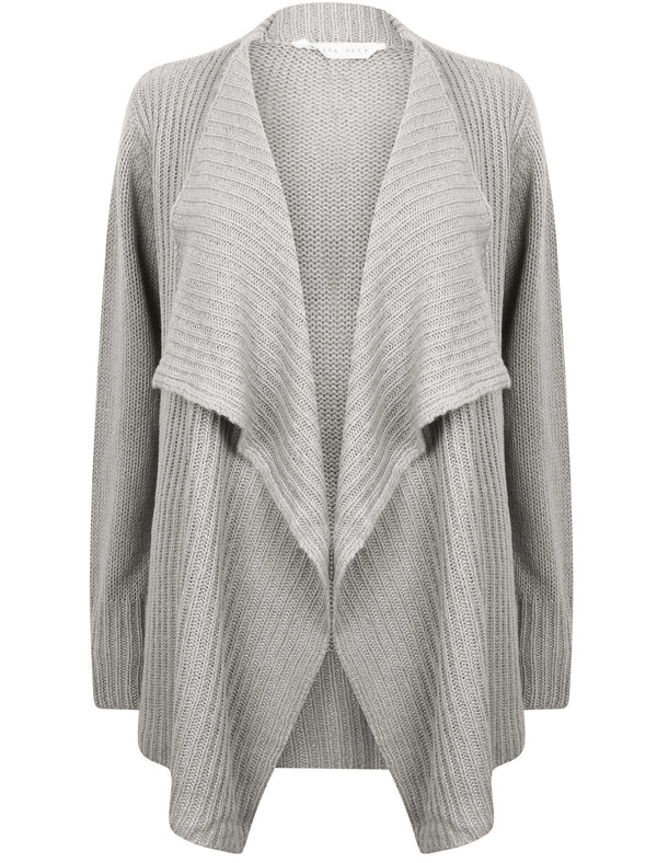 Daisy Waterfall Soft Knitted Cardigan in Harbor Mist - Amara Reya