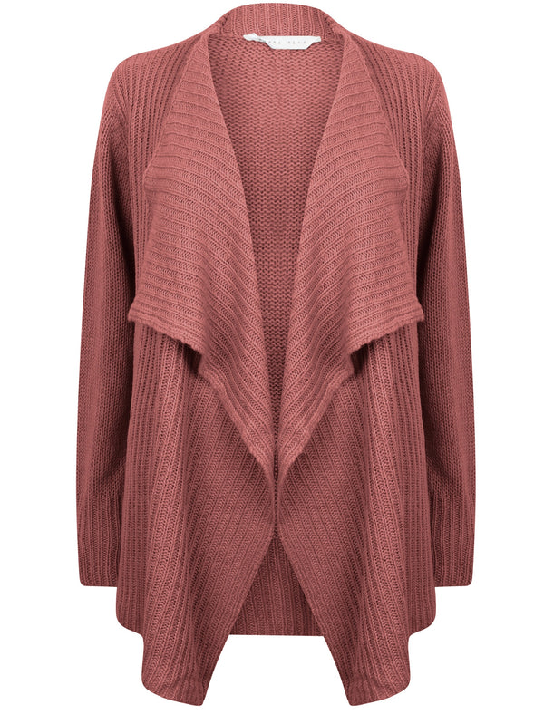Daisy Waterfall Soft Knitted Cardigan in Nostalgia Rose - Amara Reya