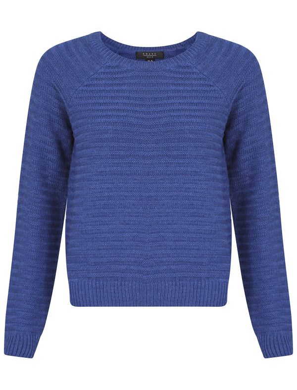 Womens Amara Reya Jonquil Textured Jumper in Sapphire Marl