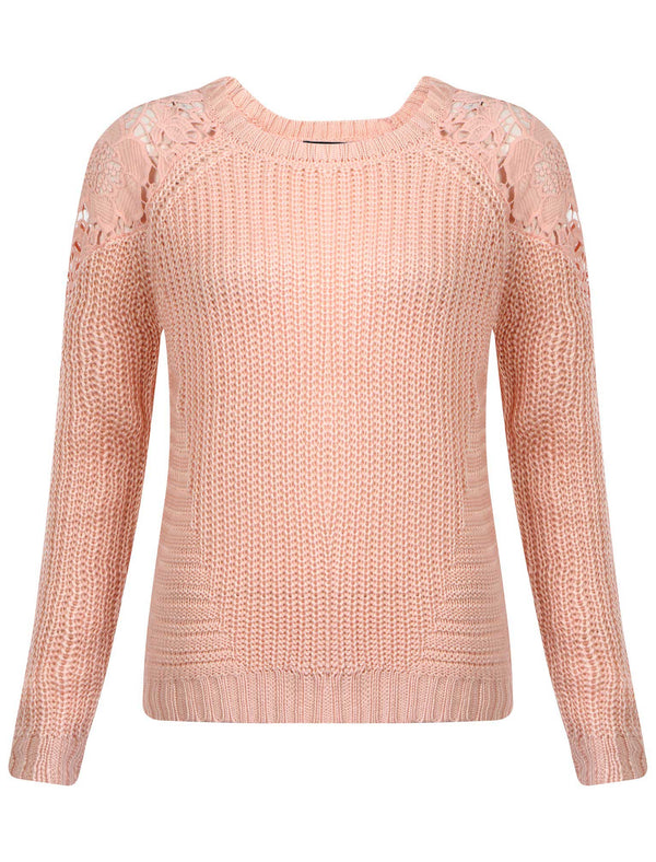 Amara Leya Lacey pink jumper