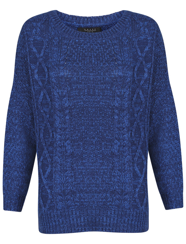 Womens Amara Reya Lemon Blossom Blue Crew Neck Jumper