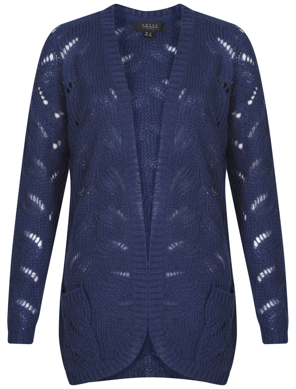 Womens Amara Reya Lilac Cardigan in blue