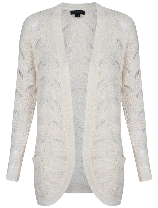 Womens Amara Reya Lilac Cardigan in cream