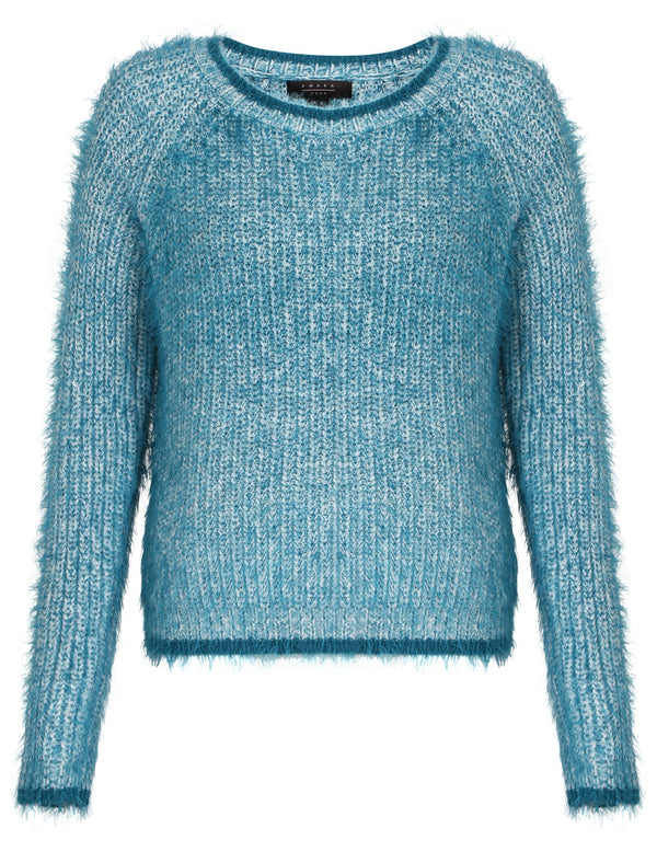 Womens Amara Reya Snowdrop Jumper in Ocean Ivory
