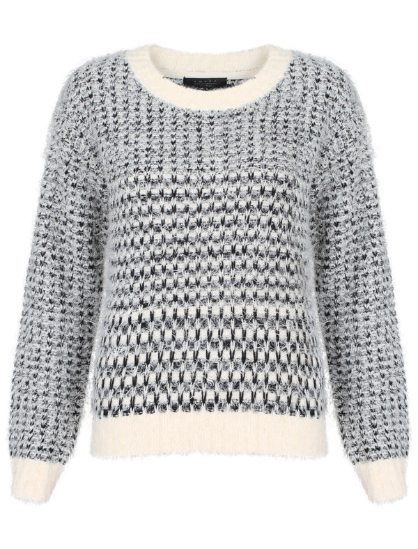 Womens Amara Reya Sunflower Crew Neck Jumper in Anthracite