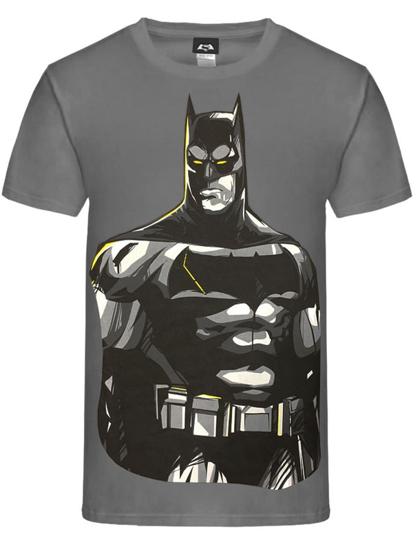 Batman 6 DC Graphic Crew Neck T-Shirt in Charcoal Grey