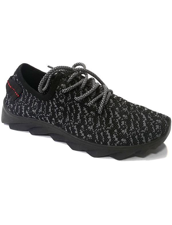 Mens Blaze Running Trainers with Curved Ridge Sole in Black