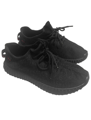 Womens Brianna Lace Up Style Running Trainers in Black