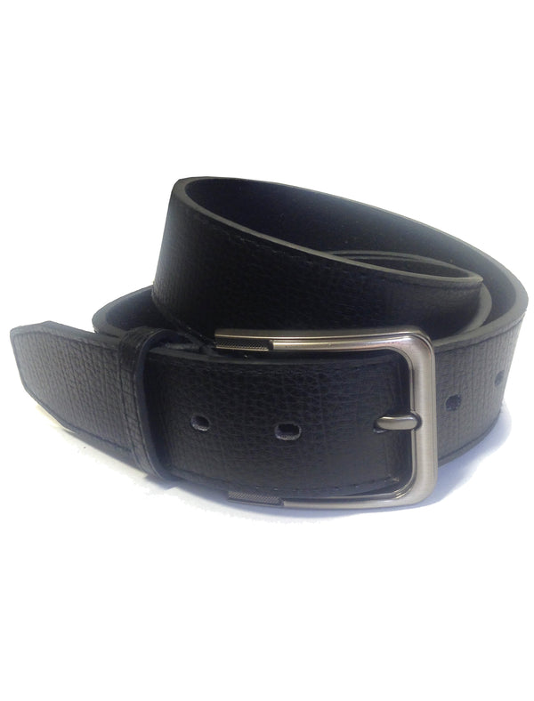 Mens Max Leather Belt in Black