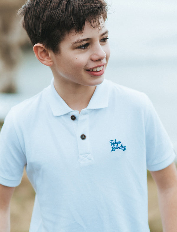 Boys K-Florenzi Polo Shirt in Optic White - Tokyo Laundry Kids