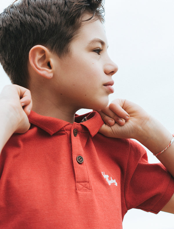 Boys K-Florenzi Polo Shirt in Tokyo Red Marl - Tokyo Laundry Kids