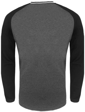 Altaria Long Sleeve Raglan Top in Charcoal Marl / Black