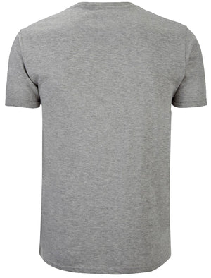 ArkhamL Crew Neck T-Shirt with Chest Pocket in Grey Marl