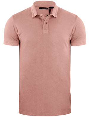 ArnieB Washed Pique Polo Shirt in Pink