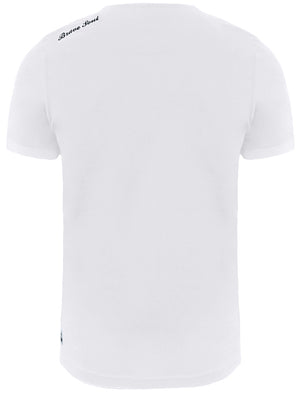 Calavera Skull Print Crew Neck T-Shirt in White