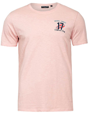 County Motif Crew Neck T-Shirt in Pink
