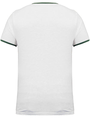 Equador Tokyo Dragons Print Crew Neck T-Shirt in White