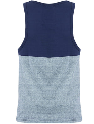 Hecate Striped Block Panel Vest Top in Blue