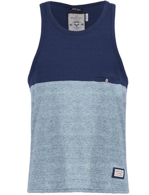 Hecate Striped Block Panel Vest Top in Blue