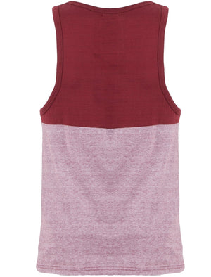 Hecate Striped Block Panel Vest Top in Oxblood