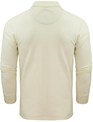Howell Long Sleeve Polo Shirt in Ivory