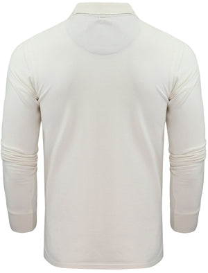 Howell Long Sleeve Polo Shirt in White
