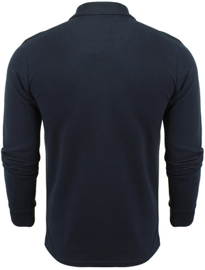 Howell Long Sleeve Polo Shirt in Navy