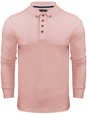 Howell Long Sleeve Polo Shirt in Pink
