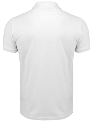 Link Pique Cotton Polo Shirt in White