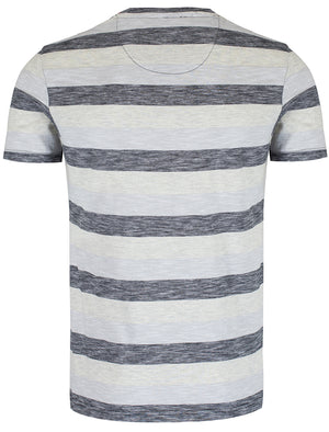 Luther Space Dye Striped T-Shirt in Charcoal