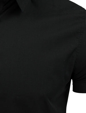 Mombassa Short Sleeve Button Down Shirt in Black