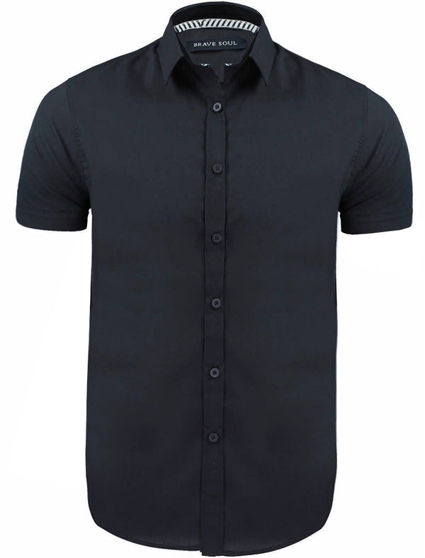 Mombassa Short Sleeve Button Down Shirt in Navy