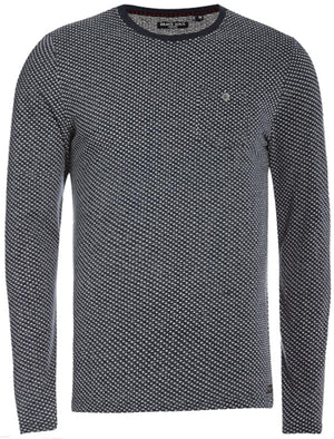 Mosley Long Sleeve Knitted Top in Navy