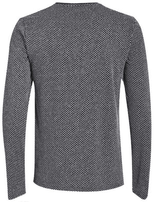 Mosley Long Sleeve Knitted Top in Navy