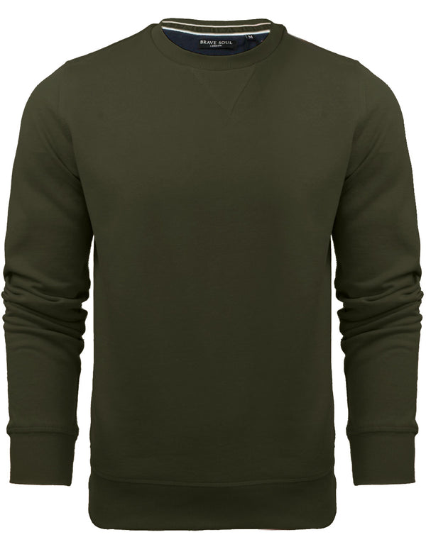 JonesM Crew Neck Sweatshirt in Khaki