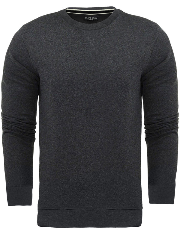 JonesO Crew Neck Sweatshirt in Charcoal Marl