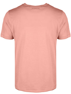 FresherB Raw Edge Crew Neck Basic T-shirt in Pink