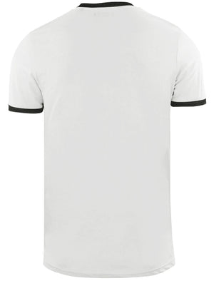 TallonB Ringer Short Sleeve Cotton T-Shirt in Ecru