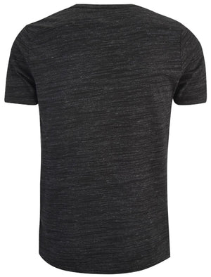 Gustav Spacedye T-shirt with Zip Pocket in Charcoal