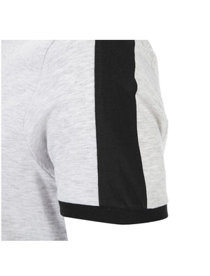 Pete Shoulder Panel Jersey Marl Ringer T-Shirt in Ecru